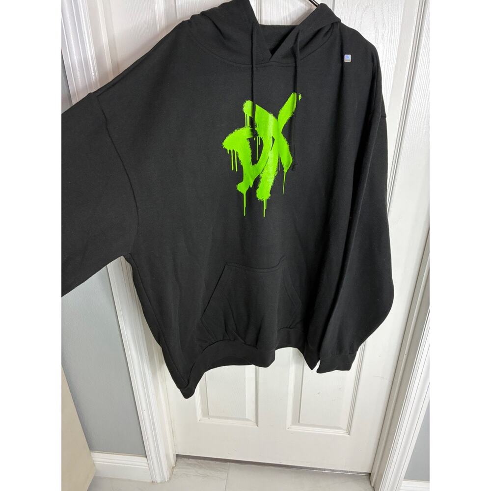 D Generation X Hoodie Black WWE WWF DX Pullover Sweatshirt Men's Size 3x